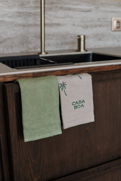 Green Hand + Kitchen Towel Set