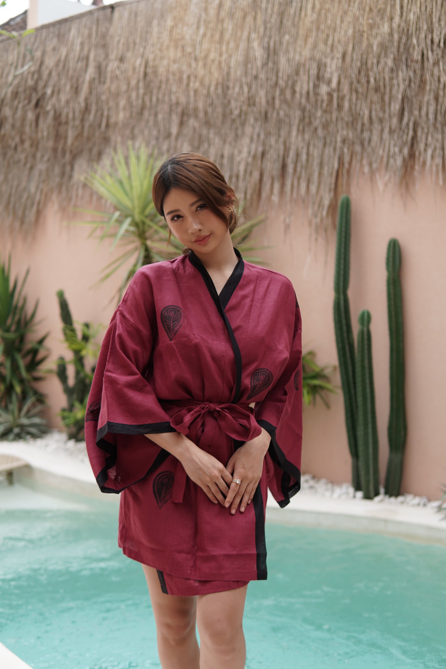 Kimono Blossom — Handmade 100% Linen Comfort
