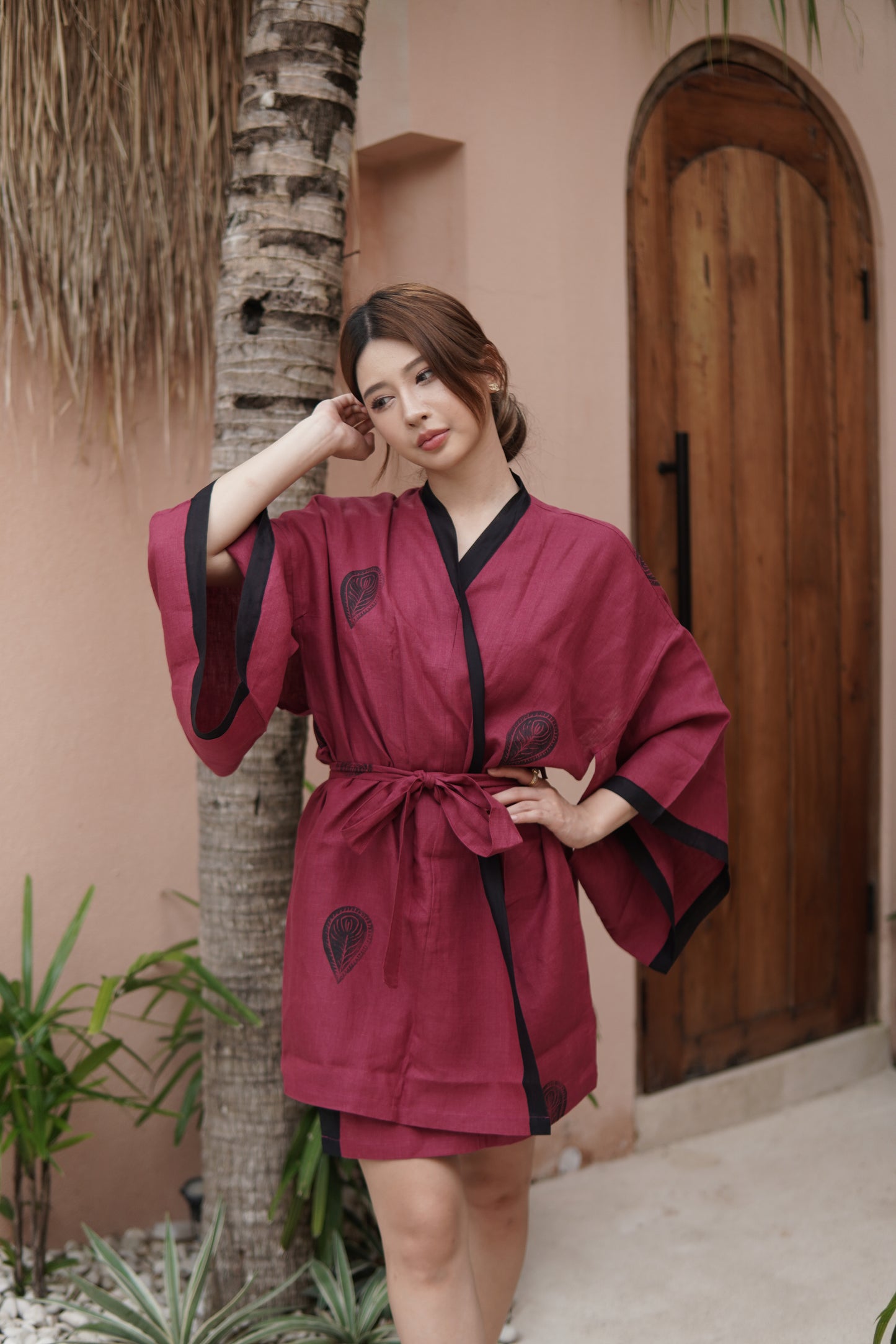 Kimono Blossom — Handmade 100% Linen Comfort