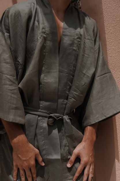 Kimono Silk Grey