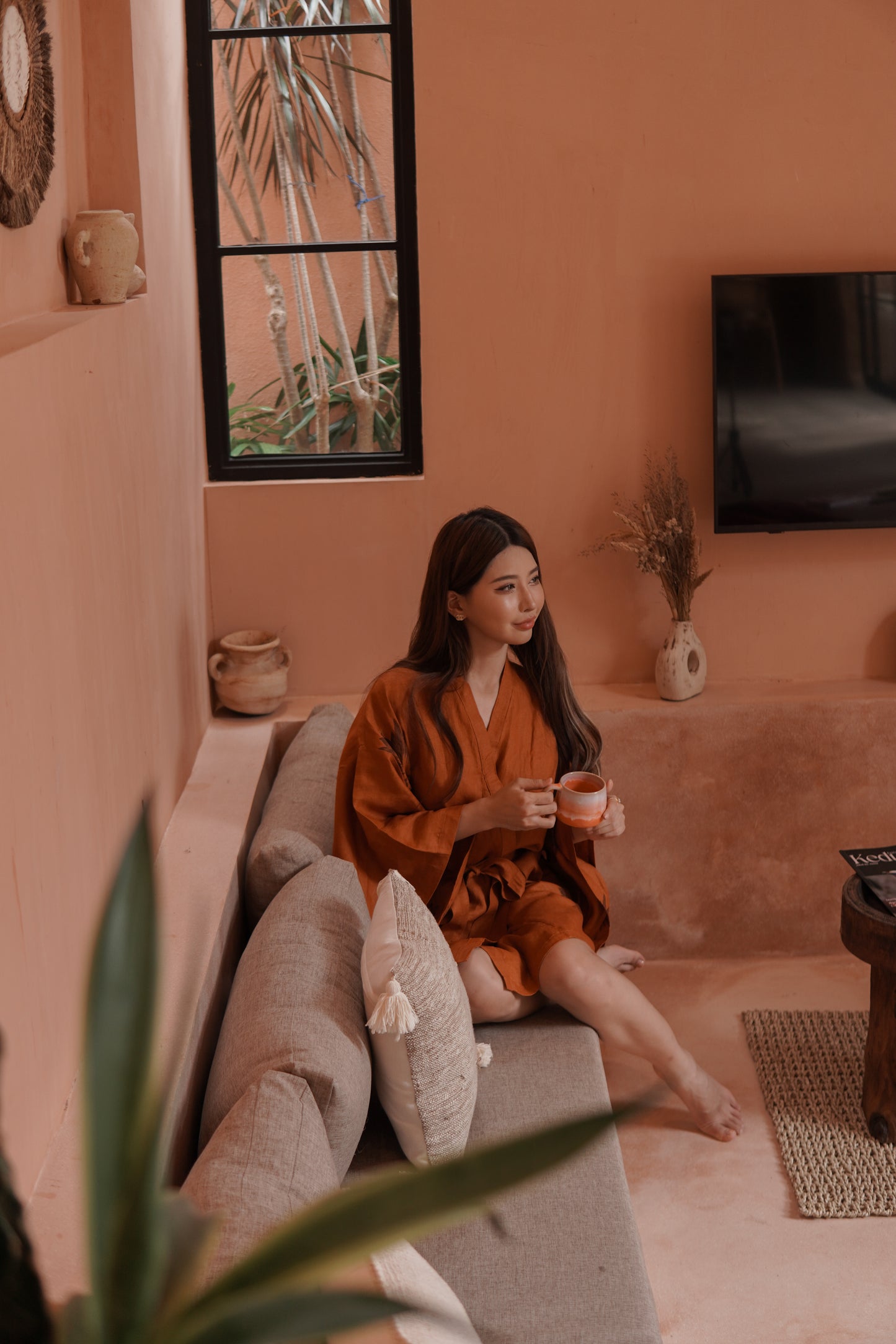 Ember Kimono — Handmade 100% Linen Comfort